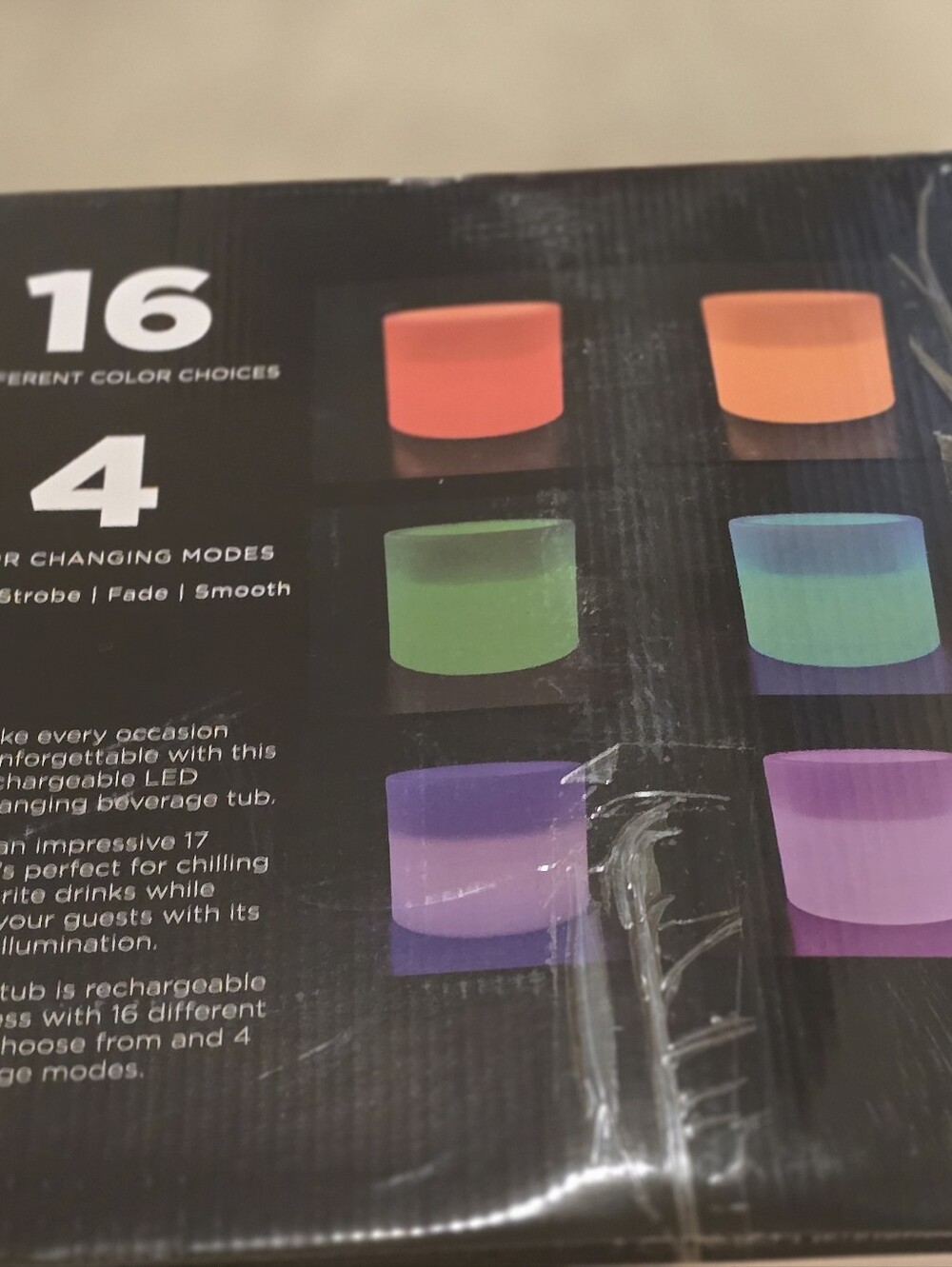 LED Color-Changing Beverage Tub - Multicolor - Picture 8 of 8